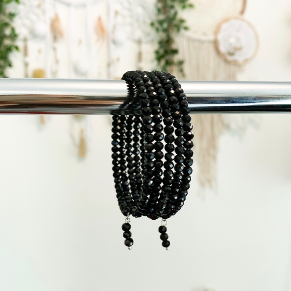 The House Of Gentry Jewelry - 4mm BLACK Beaded Bracelet